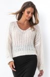 Fobya F1492 oversizowy sweter ecru-1