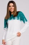 Świąteczny sweter choinki zielone MXS05-1