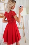 Bicotone 2180-02 sukienka rozkloszowana czerwona tył