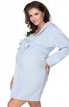 Błękitny ciążowy szlafrok 0148-1