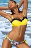 Żółto-czarny kostium kąpielowy Claudia Primula M-452