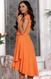 Elizabeth Chiara rozkloszowana midi sukienka orange tył