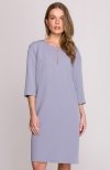 Stylove S394 sukienka z łezką w dekolcie szara 