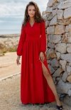 Wieczorowa sukienka maxi czerwona 0257