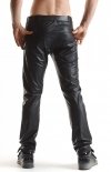 Czarne spodnie wetlook męskie RMVittorio001 tył