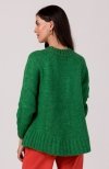 Be Knit BK105 sweter z nietoperzowymi rękawami zielony tył 