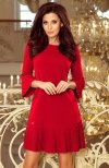 Plisowana sukienka czerwona Numoco 228-3 LUCY
