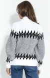 Norweski szary sweter damski F851 tył