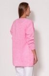 MKM PA013 swetrowy płaszcz baby pink tył