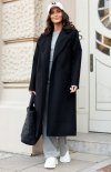 Roco jednorzędowy płaszcz damski czarny-1