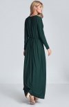 Elegancka sukienka maxi zielona M705 tył