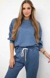 Komplet dresowy masełko bluza i spodnie jeans-1