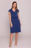 Stylove S411 sukienka z żabotem niebieska 