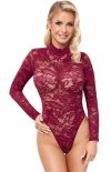 Cottelli bordowe koronkowe body Penny-1