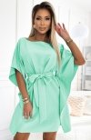 Numoco 287-31 SOFIA kobieca sukienka motyl z wiązaniem w pasie