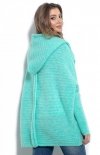 Oversizowy sweter z kapturem F960