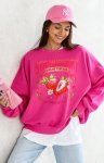 Oversizowa bluza damska Strawberry fuksja