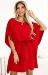 Numoco 287-35 SOFIA sukienka motyl z wiązaniem w pasie 