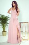 Numoco 299-2 CHIARA elegancka maxi suknia na ramiączkach 