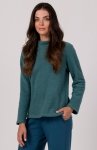 Bewear B268 bluza z wysokim kołnierzem turkusowa 