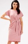 Infinite M302 sukienka midi różowa