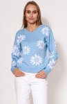 MKM SWE302 wiosenny sweterek błękitny  