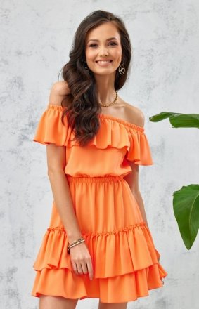 Letnia sukienka hiszpanka orange 0291