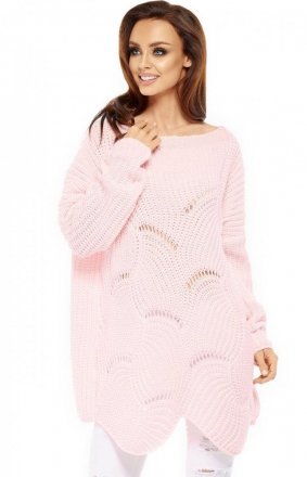 *Lemoniade LS209 sweter pudrowy róż *Lemoniade LS209 sweter pudrowy róż