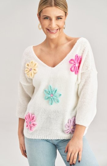 Figl M994 ecru sweter damski 
