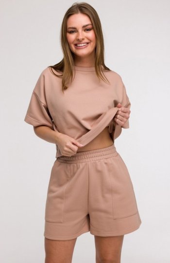 Bewear B295 szorty z kieszeniami mokka 