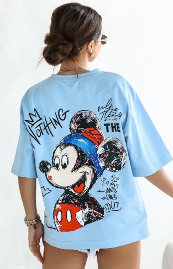 Oversizowy t-shirt damski Myszka Nothing