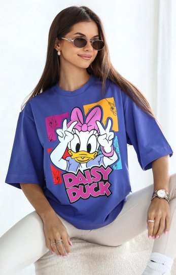 Oversizowy t-shirt Daisy Duck fioletowy