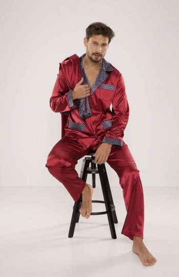 De Lafense 939 satyna piżama męska 