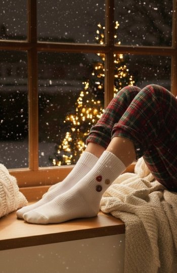 Magnetis CO5026 Guziki skarpety damskie 