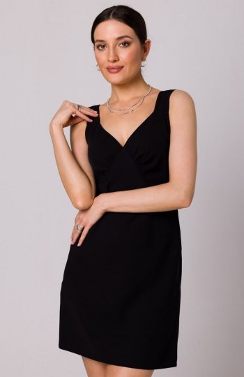 Makover sukienka mini na ramiączkach czarna K159 
