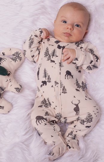 Bawełniany pajac niemowlęcy bambi