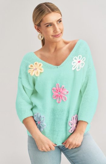 Figl M994 mięta sweter damski 