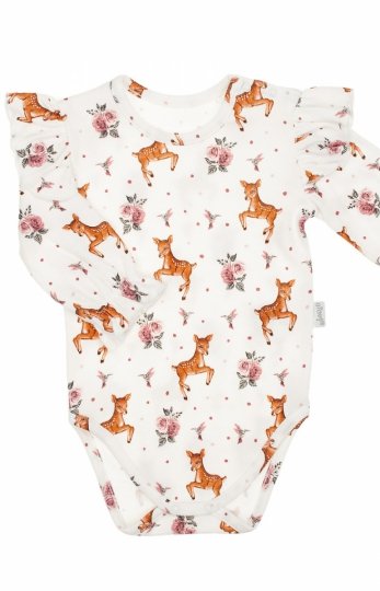 Bawełniane body dziecięce sarenki Lala 