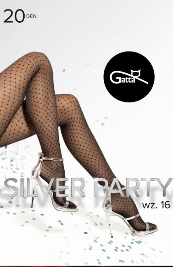 Gatta Silver Party wz.16 Lurex rajstopy damskie 