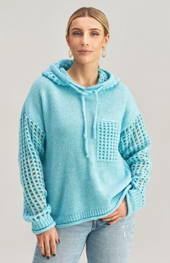Figl M996 błękitny sweter damski 
