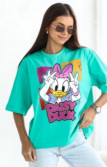 Oversizowy t-shirt Daisy Duck miętowy