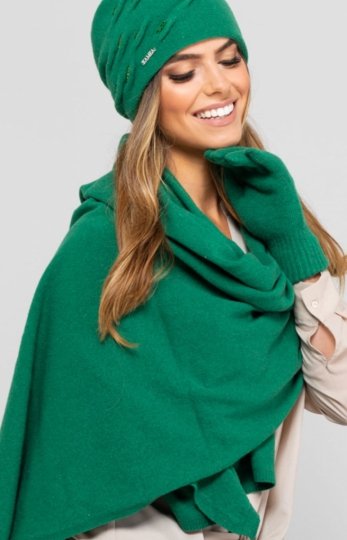 Kamea 01 szalik wełniany zielony