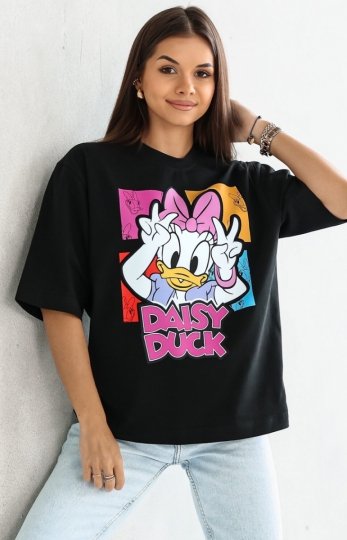 Oversizowy t-shirt Daisy Duck czarny