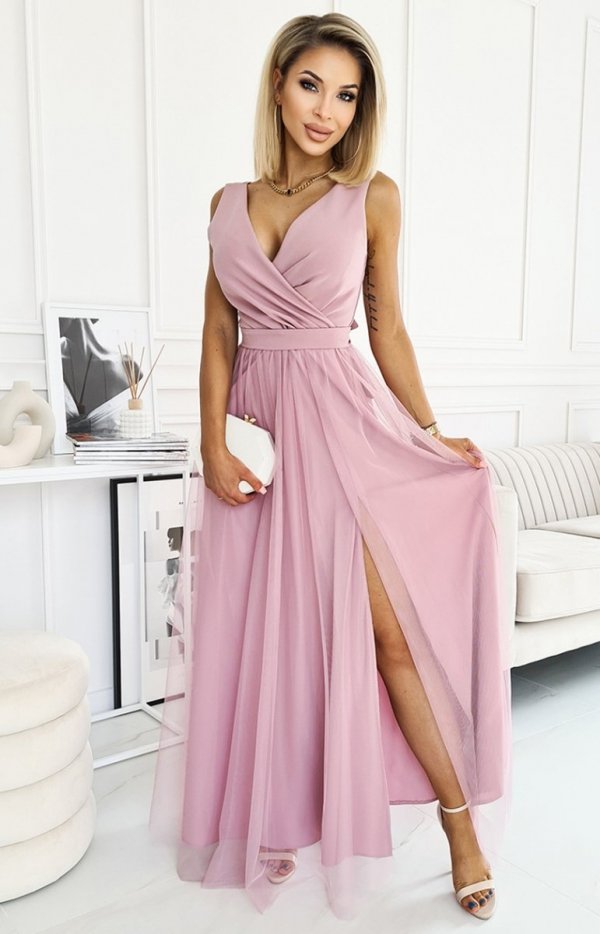 Elegancka sukienka szyfonowa maxi 248-20