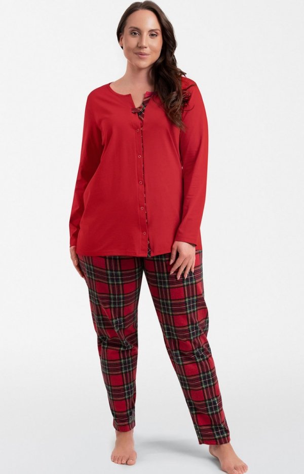Italian Fashion Zorza piżama damska czerwona-1