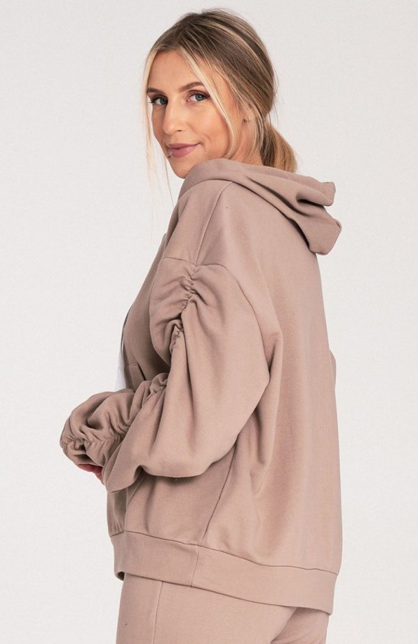 Figl M1055 beżowa bluza damska tył