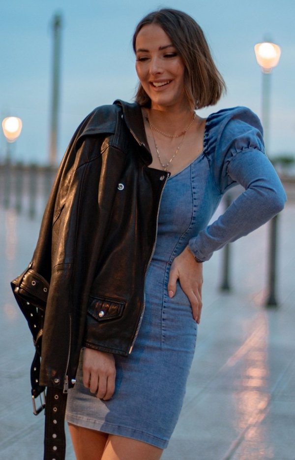 Sukienka ołówkowa denim jeans-2