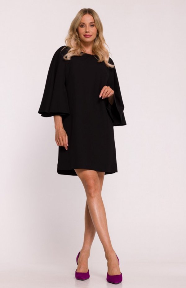 Stylove S426 sukienka z rękawami kimonowymi czarna 