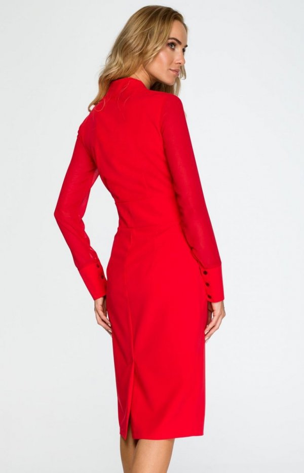 Style S136 sukienka czerwona tył