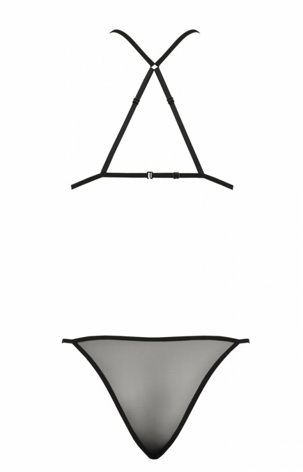 Azalia odważne czarne body damskie tył